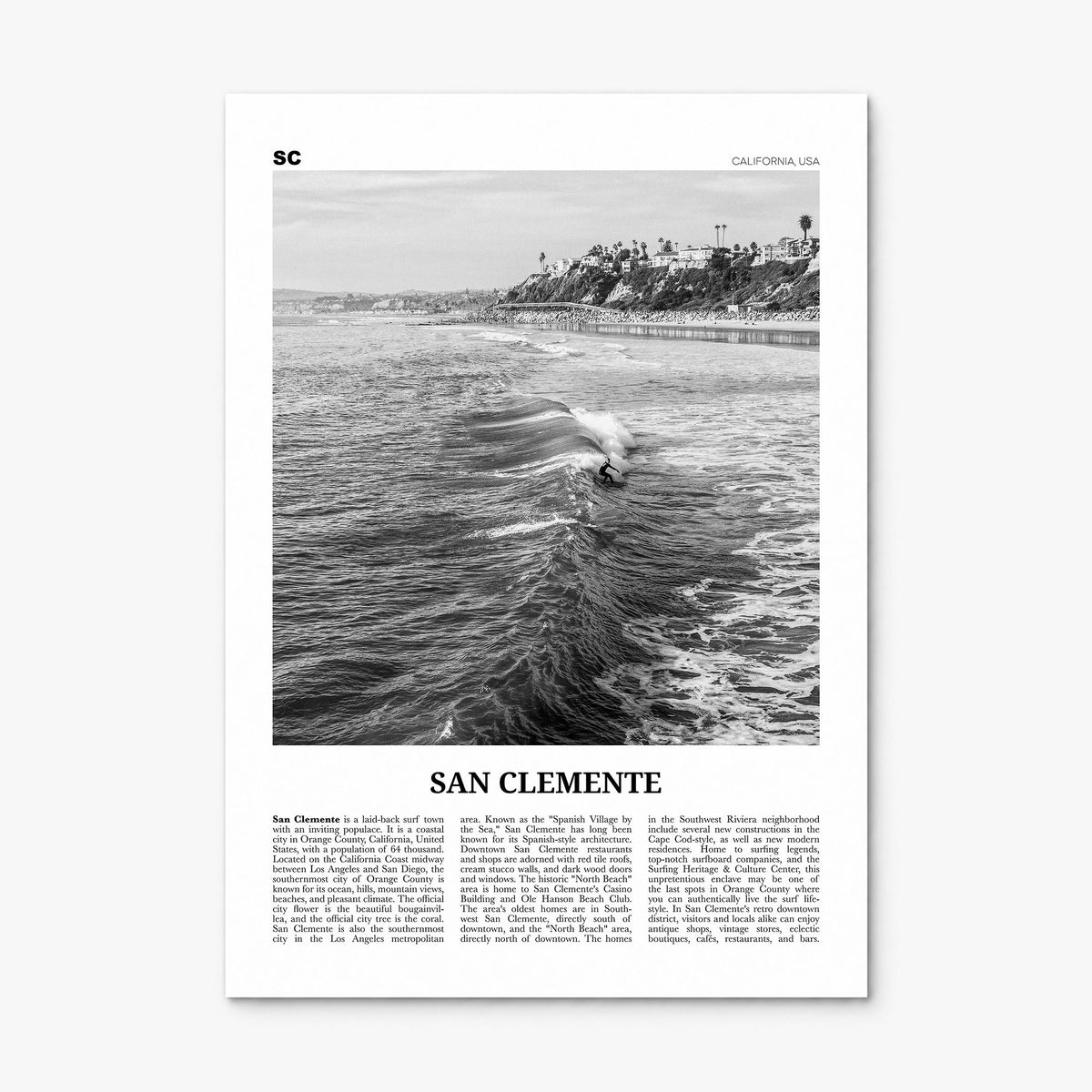 San Clemente Newspaper No 2 Poster, print only (unframed)
