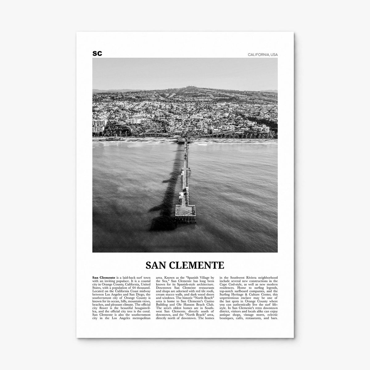 San Clemente Newspaper No 3 Poster, print only (unframed)