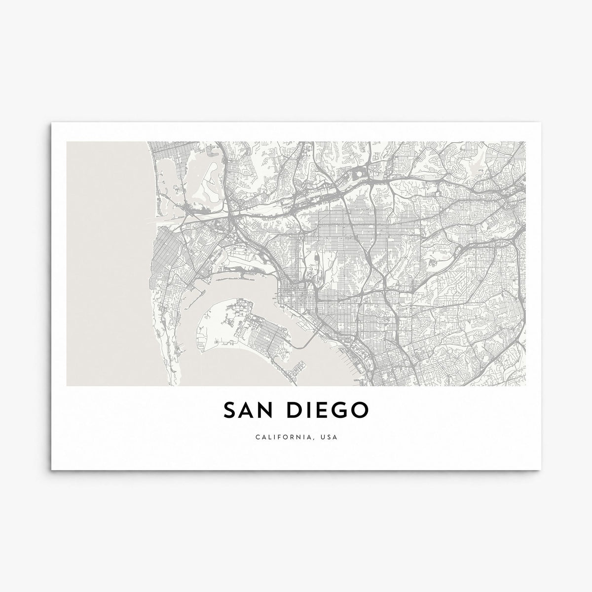 San Diego Map Poster, print only (unframed)