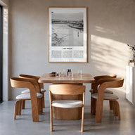 San Diego no. 1 black & white newspaper poster of California, USA – vertical wall art in natural wood frame, hanging on wall
