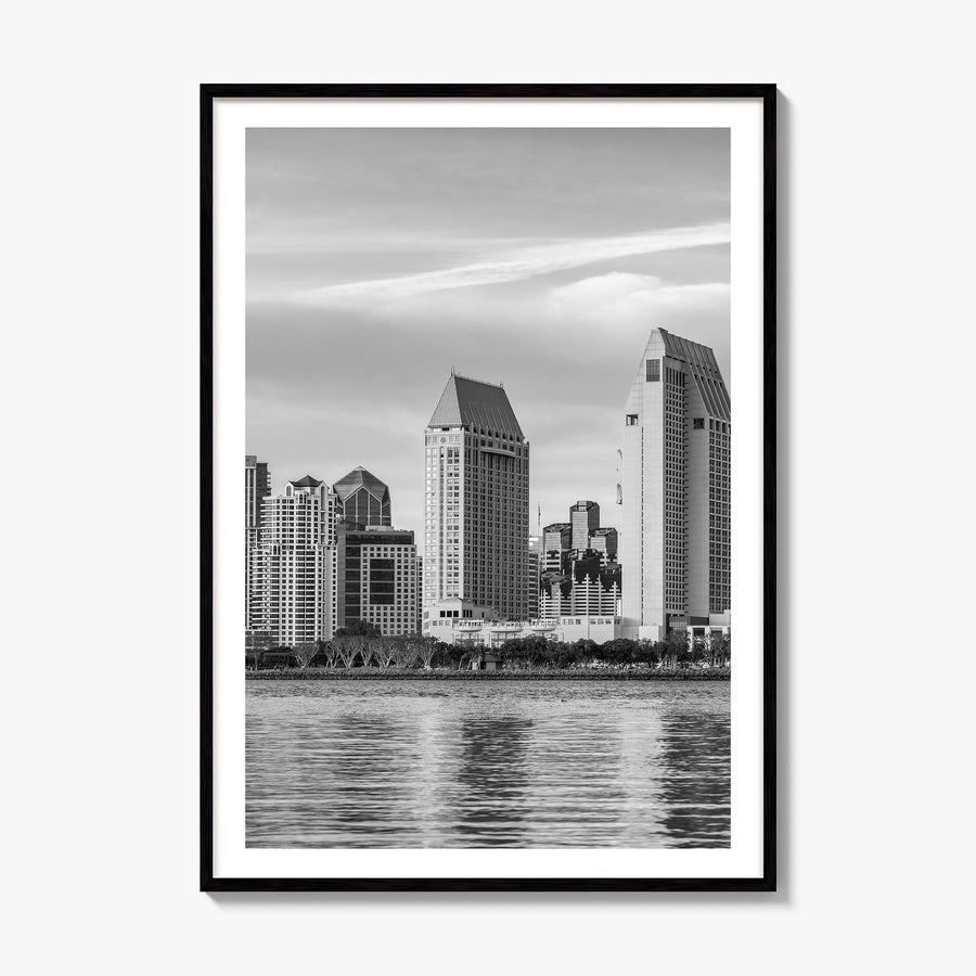 San Diego Photo No 1 Poster, framed poster mockup, white border