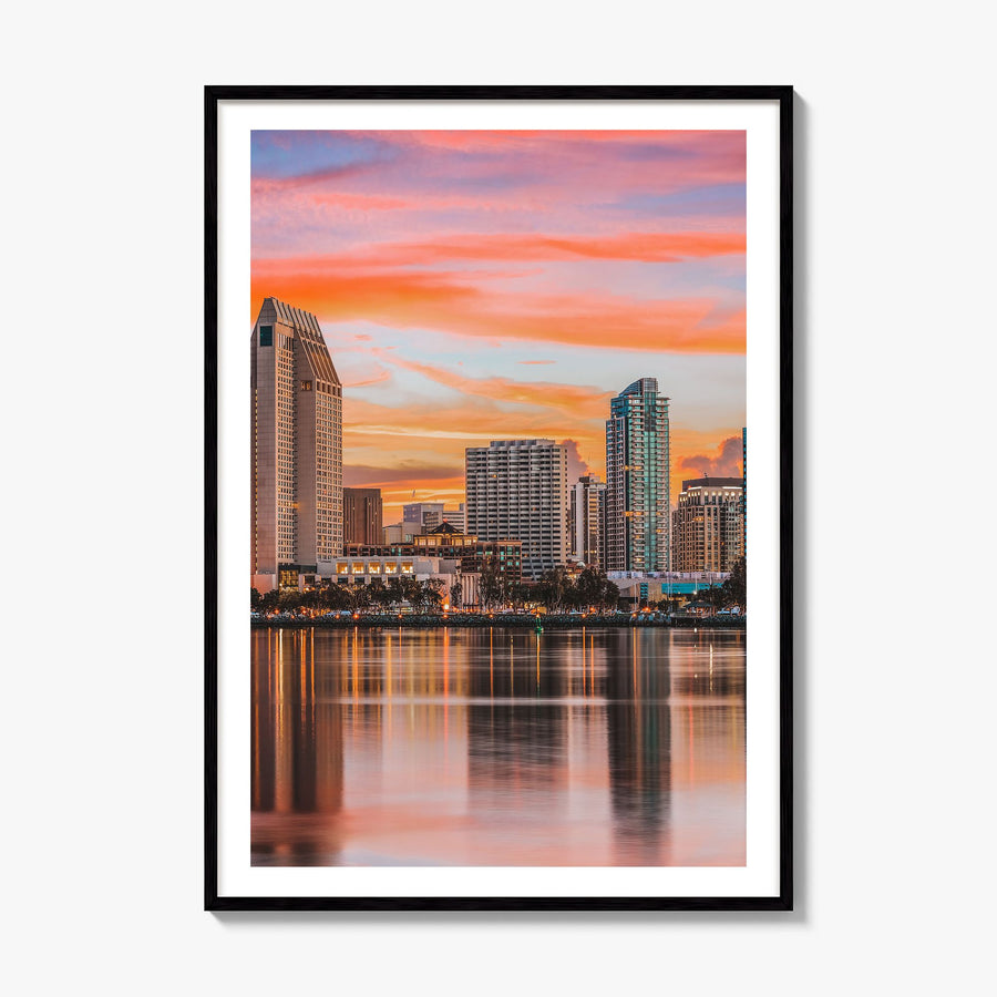 San Diego Photo No 1 Poster, framed poster mockup, white border