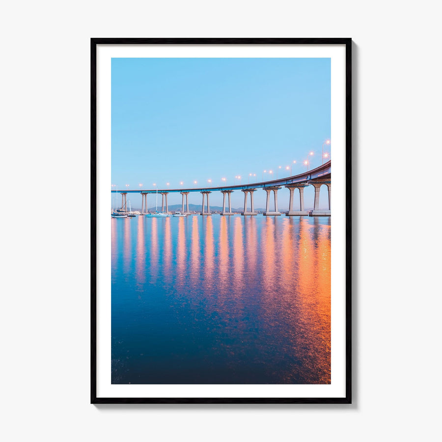 San Diego Photo No 2 Poster, framed poster mockup, white border