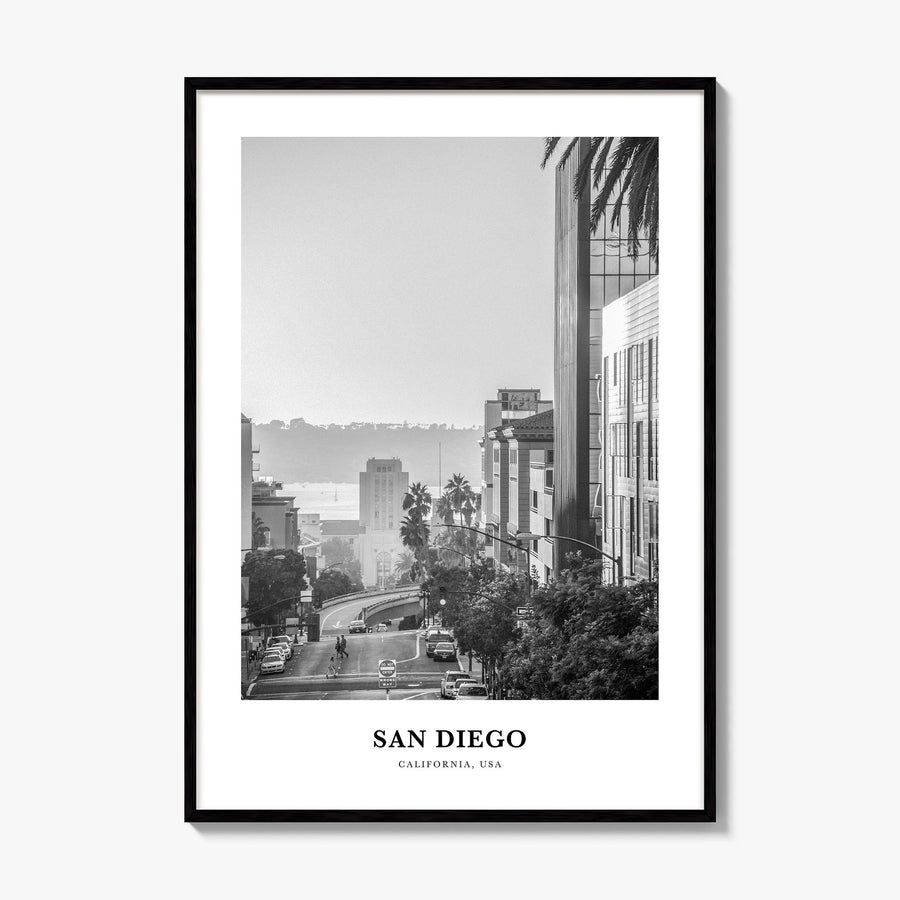 San Diego Classic No 5 Poster, framed poster mockup