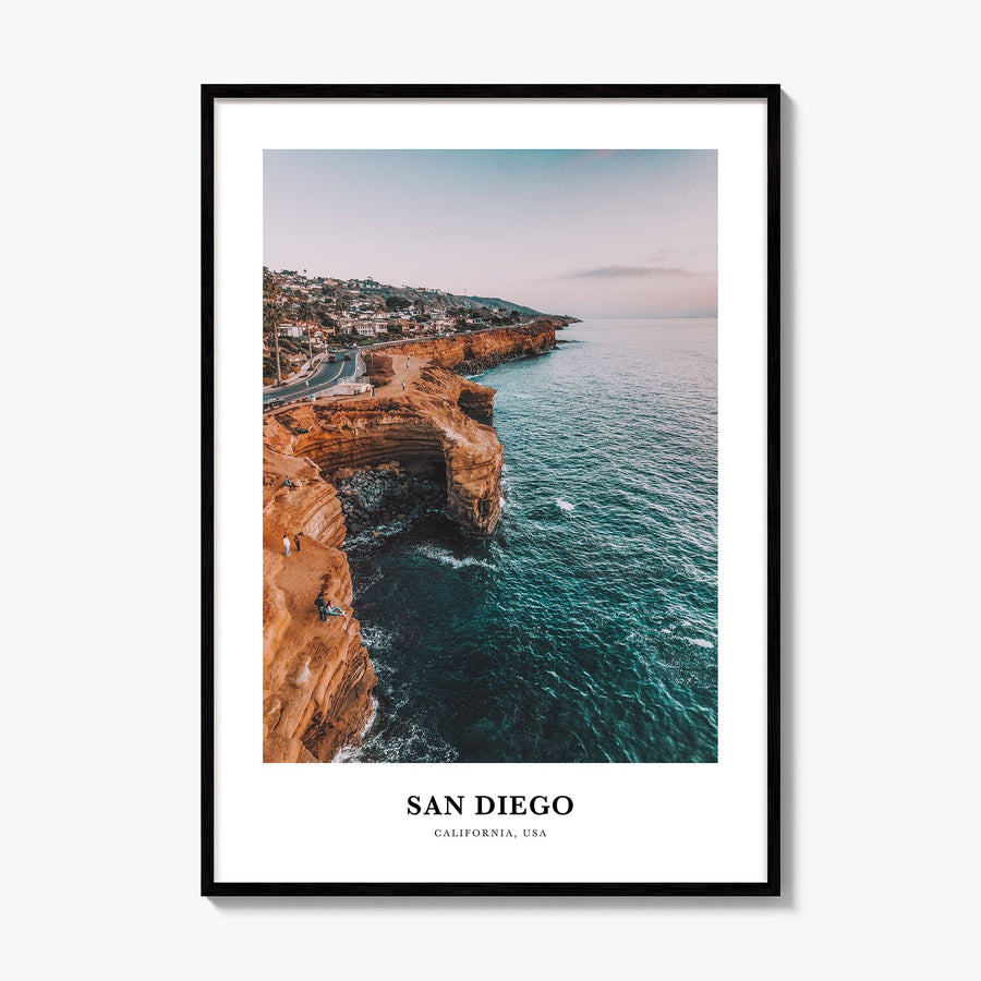 San Diego Classic No 1 Poster, framed poster mockup