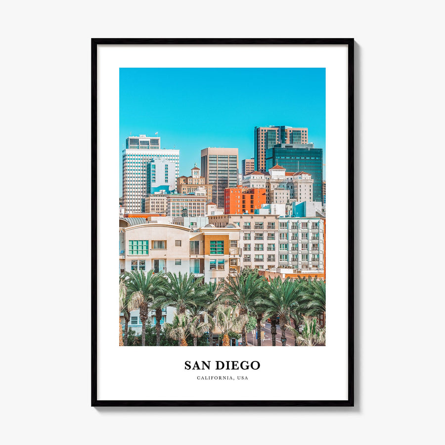 San Diego Classic No 2 Poster, framed poster mockup