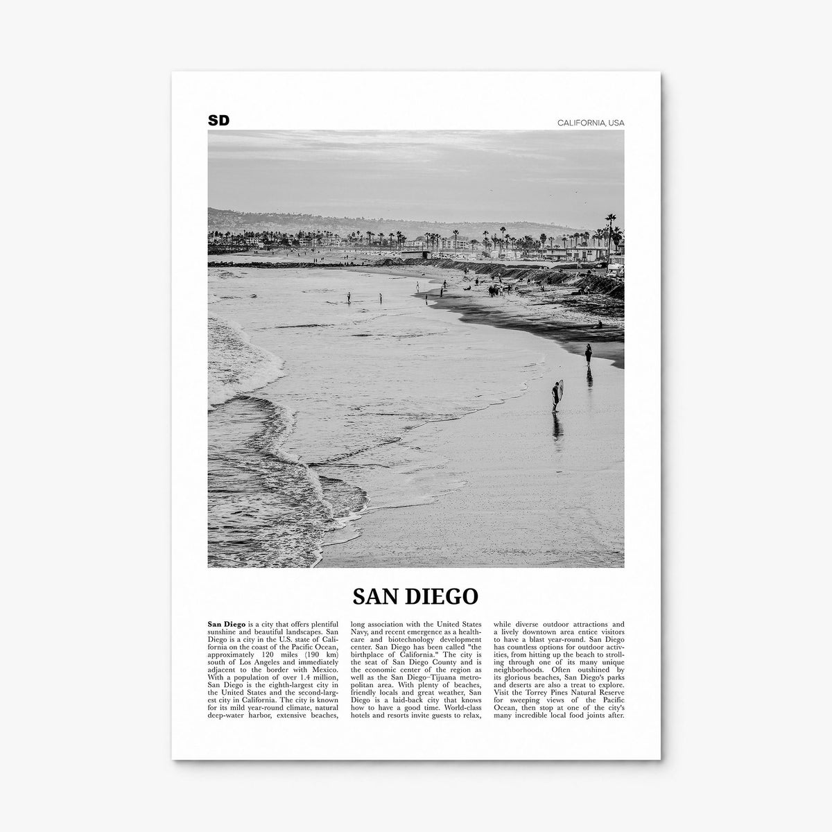San Diego Newspaper No 1 Poster, print only (unframed)