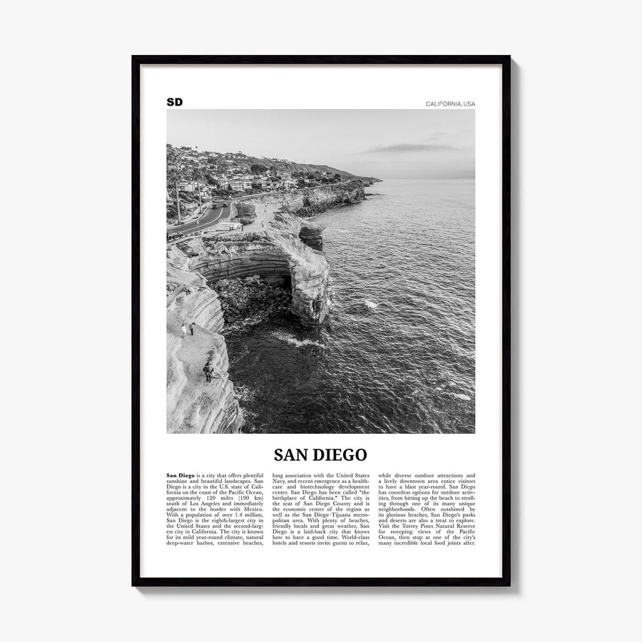 San Diego Newspaper No 2 Poster, framed poster mockup