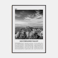 San Fernando Valley No 2 Poster Black Metal / 8x12 in Nbourhood Travel B&W Poster