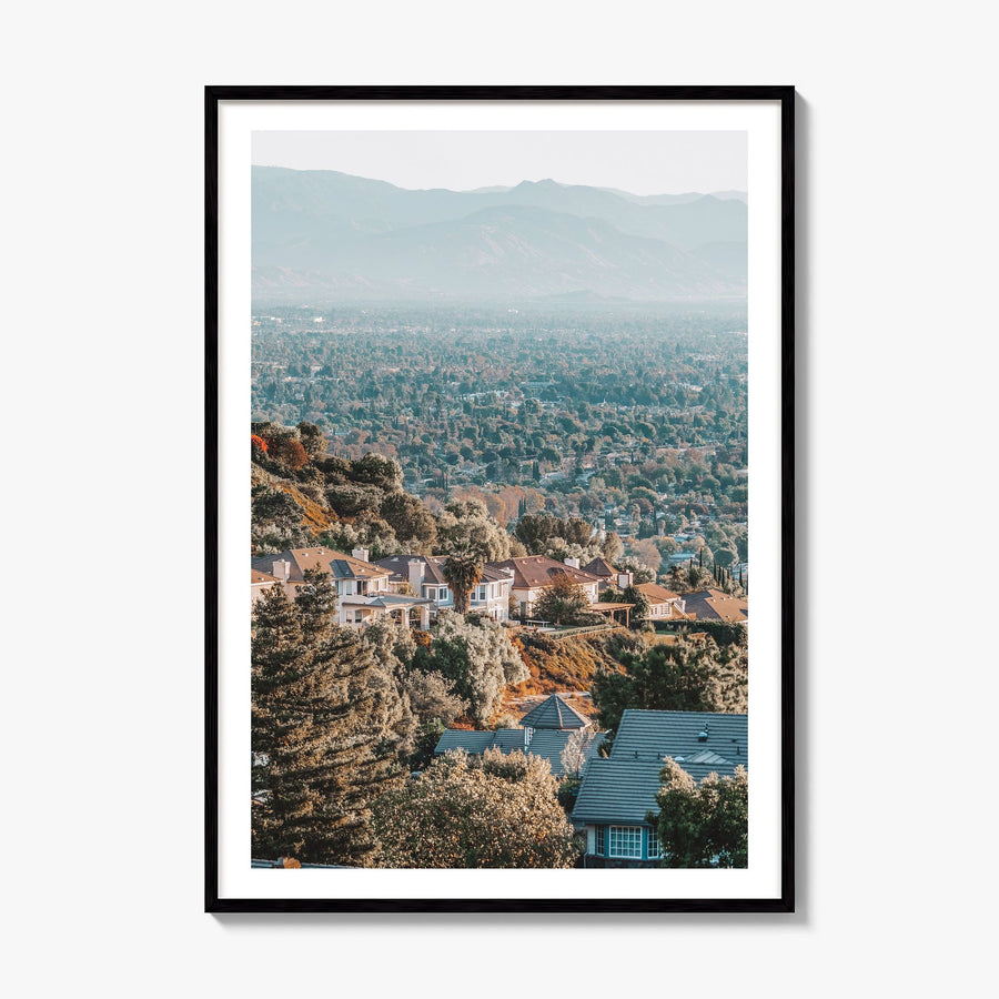 San Fernando Valley Photo Poster, framed poster mockup, white border