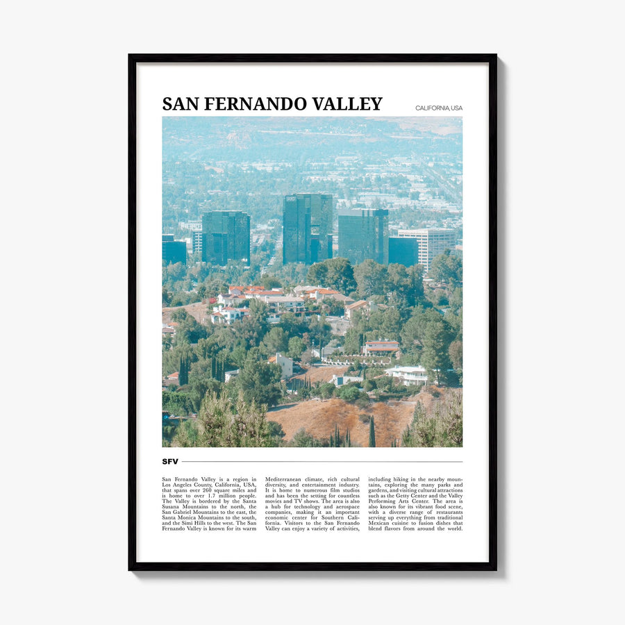 San Fernando Valley Travel No 1 Poster, framed poster mockup