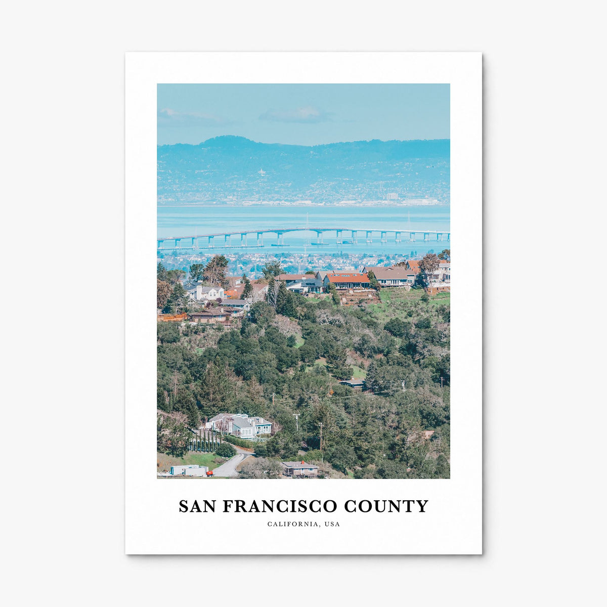 San Francisco County Classic Poster, print only (unframed)