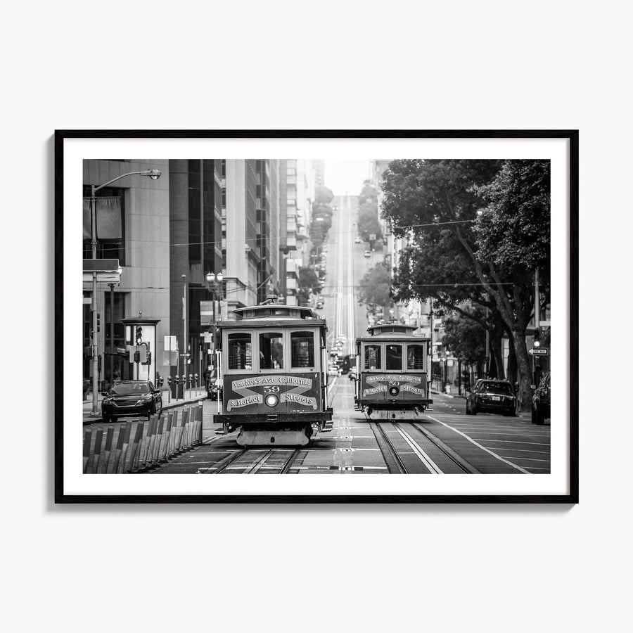 San Francisco Photo No 2 Poster, framed poster mockup, white border