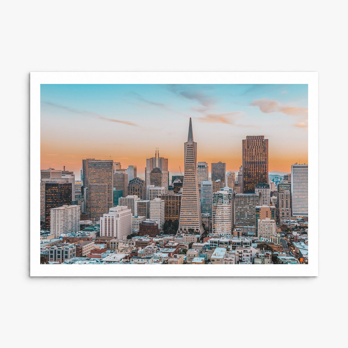 San Francisco Photo Poster, print only (unframed), white border