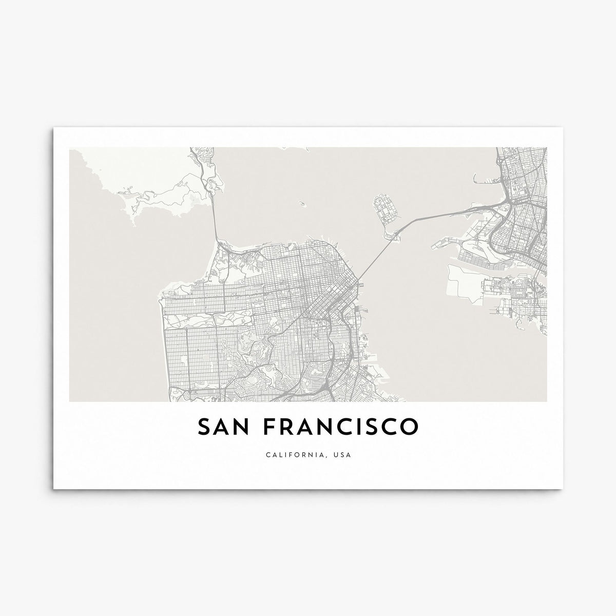 San Francisco Map Poster, print only (unframed)