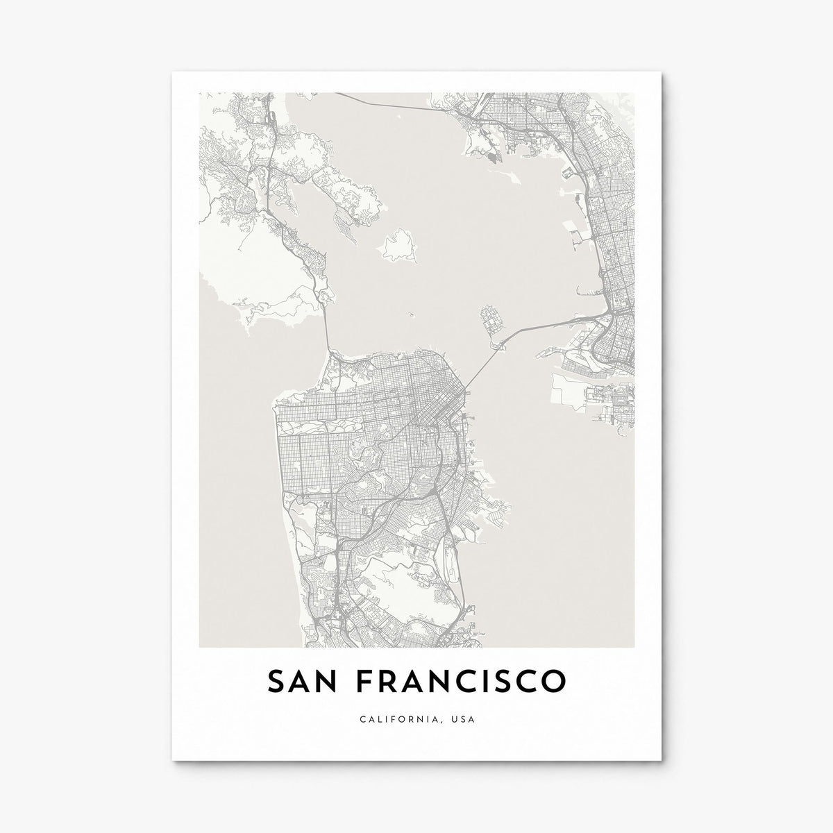 San Francisco Map Poster, print only (unframed)