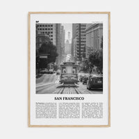 San Francisco No 2 Poster Natural Wood / 8x12 in Nbourhood Travel B&W Poster