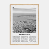 San Francisco No 4 Poster Natural Wood / 8x12 in Nbourhood Travel B&W Poster