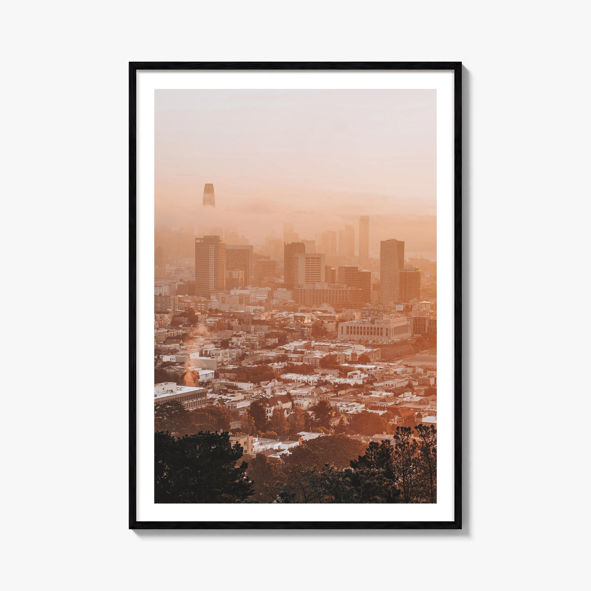 San Francisco no. 7 colorful photo poster of California, USA – vertical wall art, unframed print shown in interior mockup