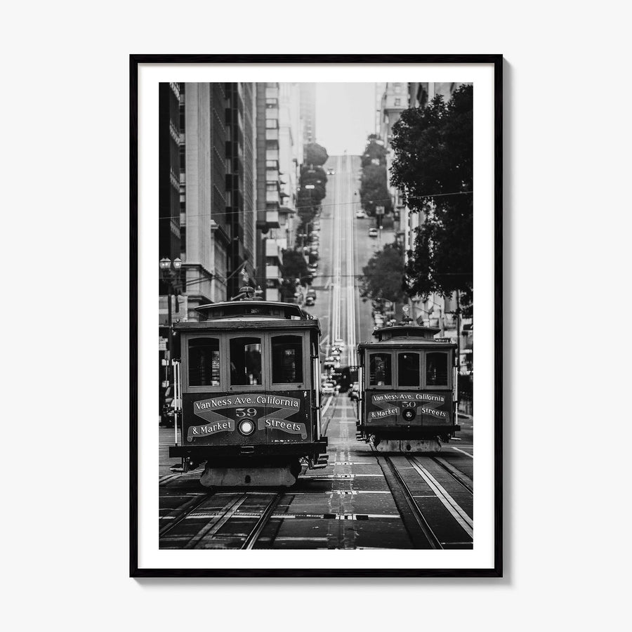 San Francisco Photo No 1 Poster, framed poster mockup, white border