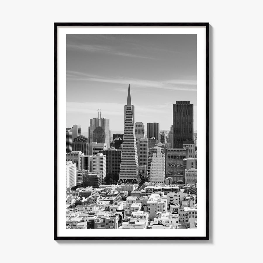 San Francisco Photo No 2 Poster, framed poster mockup, white border