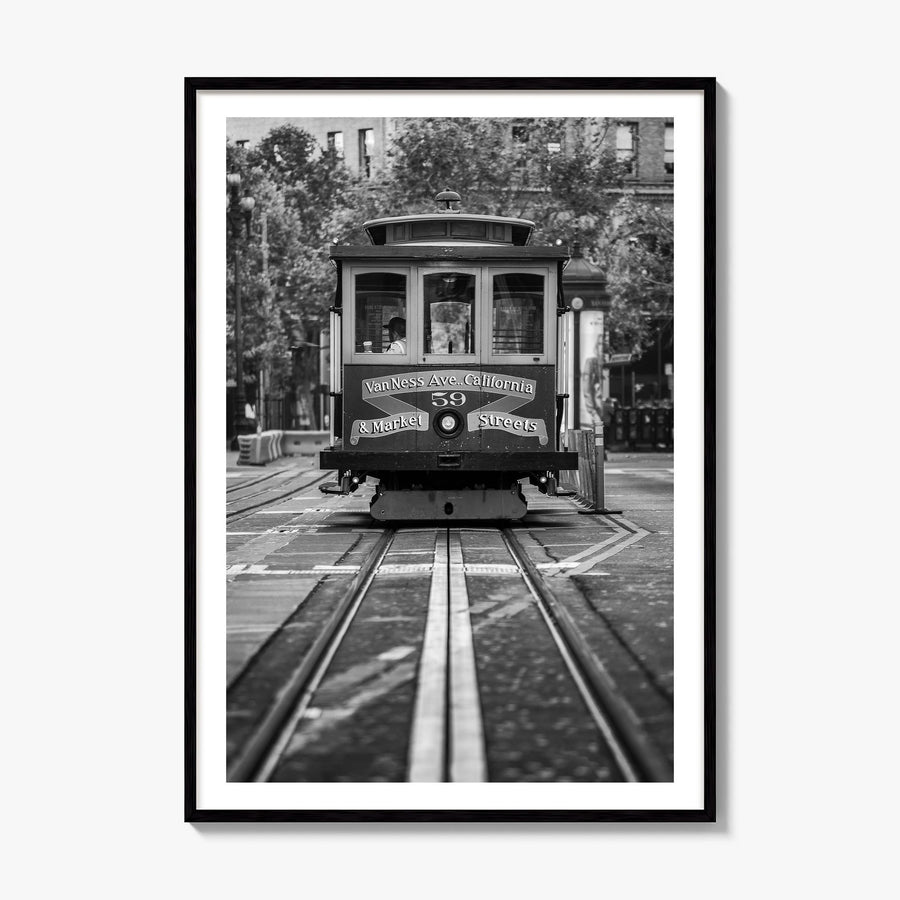 San Francisco Photo No 3 Poster, framed poster mockup, white border