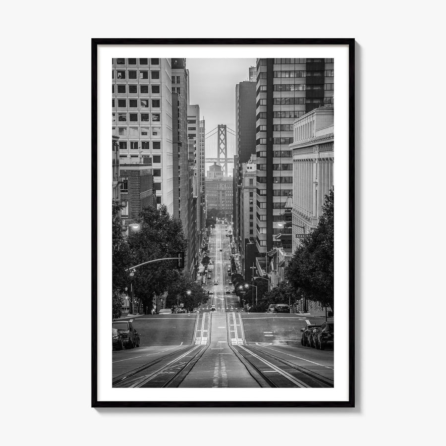 San Francisco Photo No 4 Poster, framed poster mockup, white border