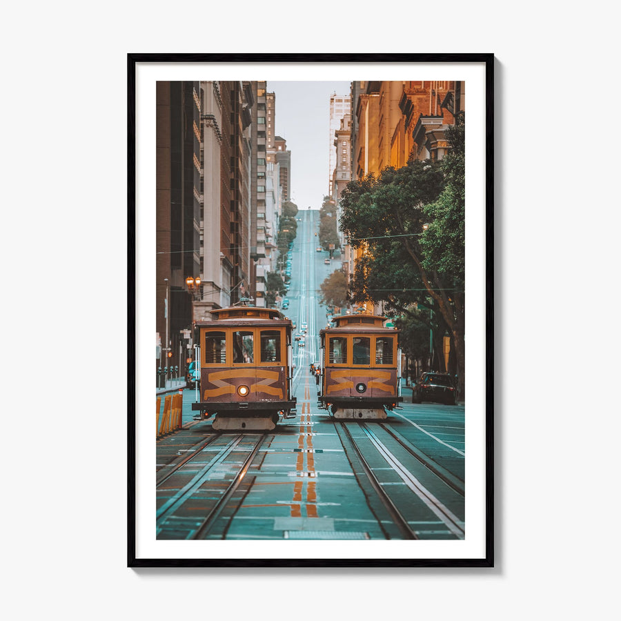 San Francisco Photo No 3 Poster, framed poster mockup, white border