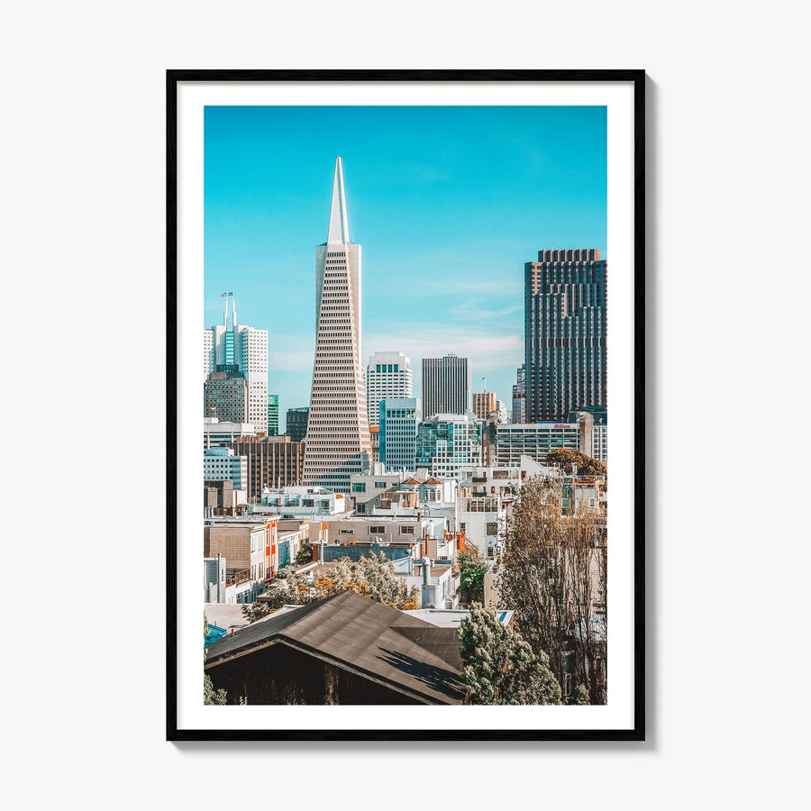 San Francisco Photo No 4 Poster, framed poster mockup, white border