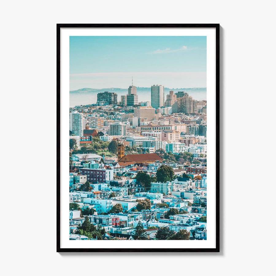 San Francisco Photo No 5 Poster, framed poster mockup, white border