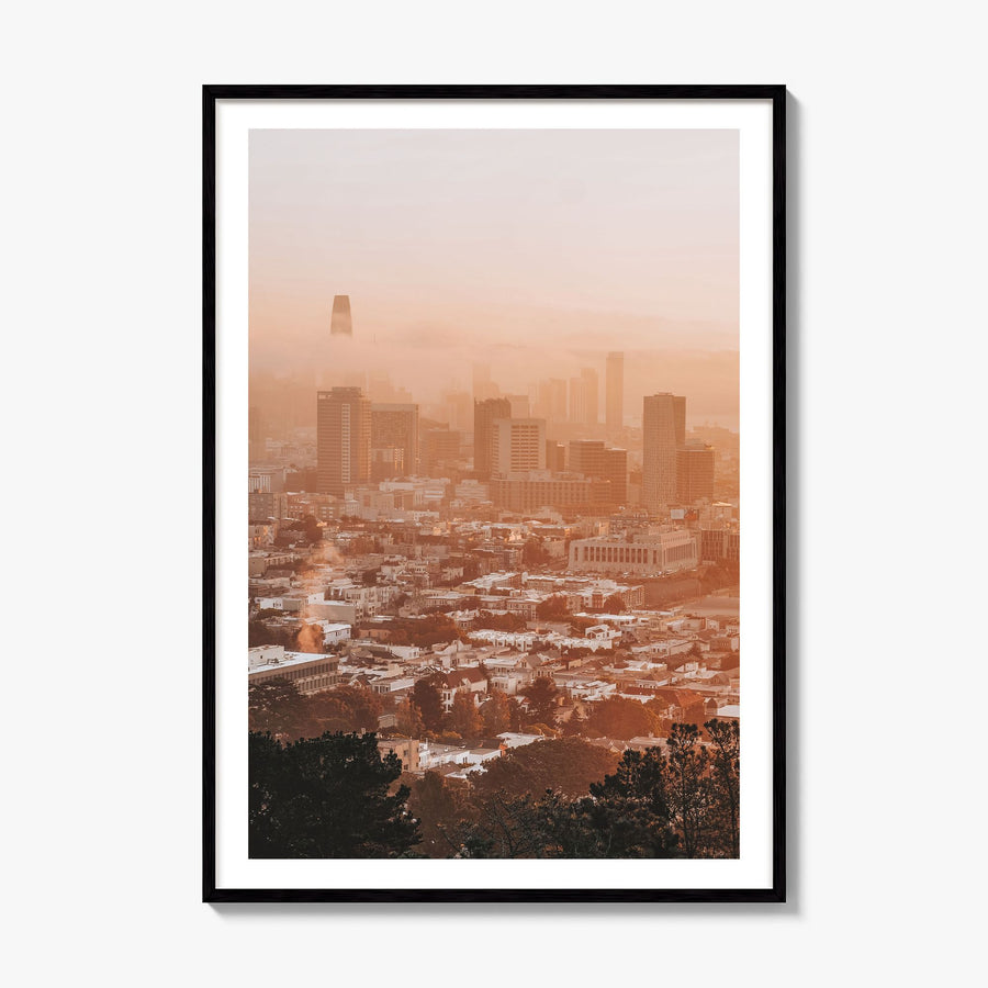 San Francisco Photo No 7 Poster, framed poster mockup, white border
