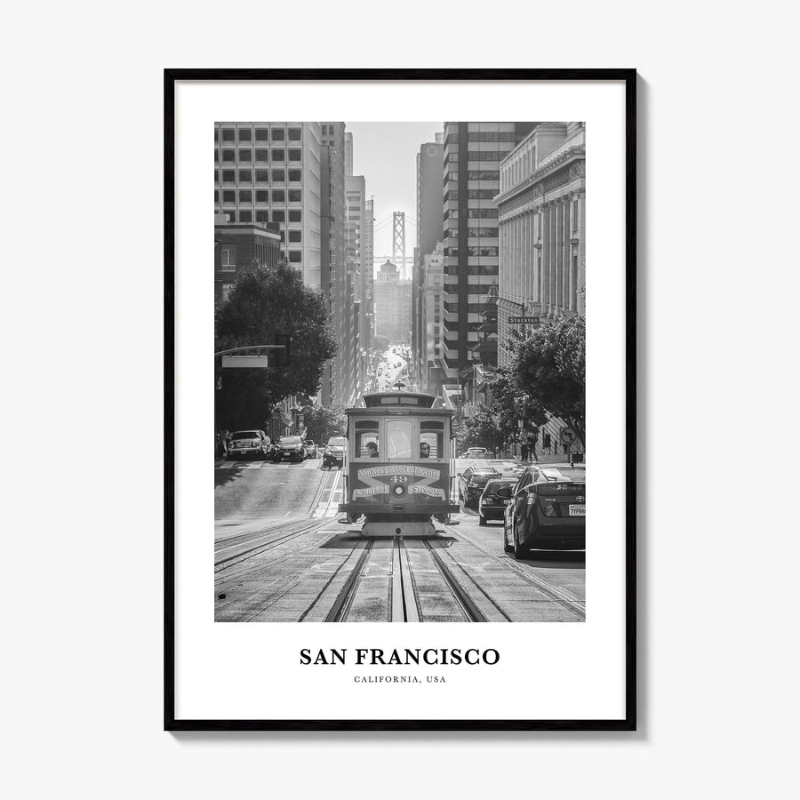 San Francisco Classic No 4 Poster, framed poster mockup