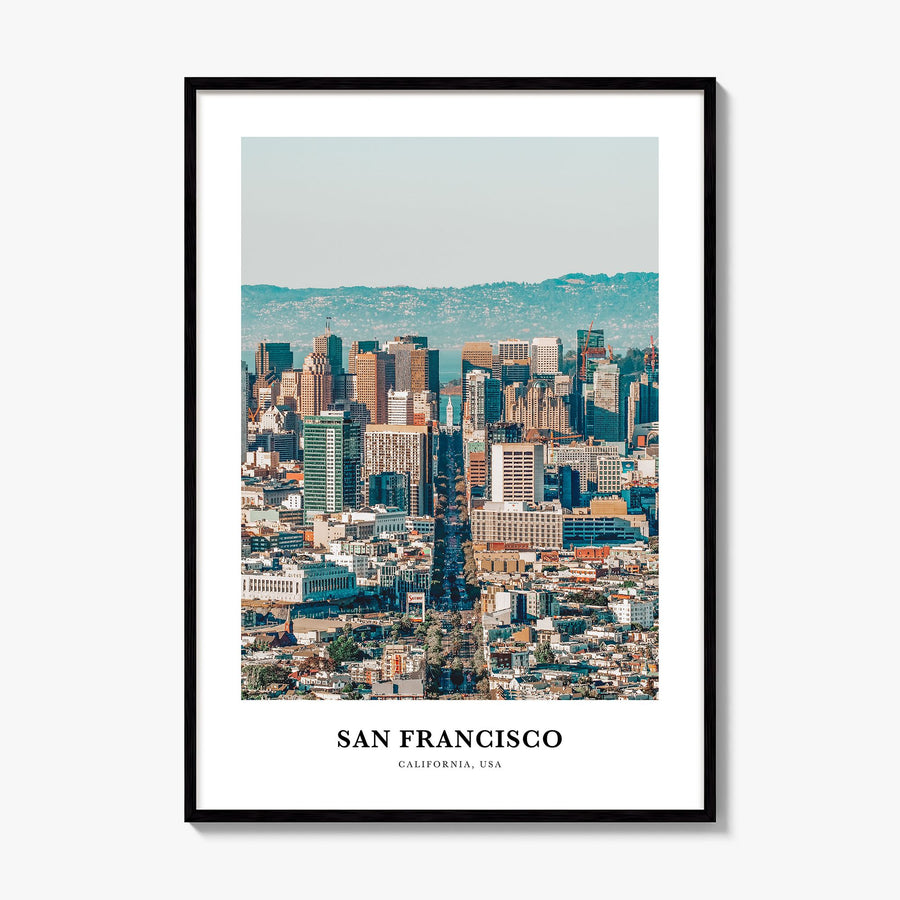 San Francisco Classic No 3 Poster, framed poster mockup