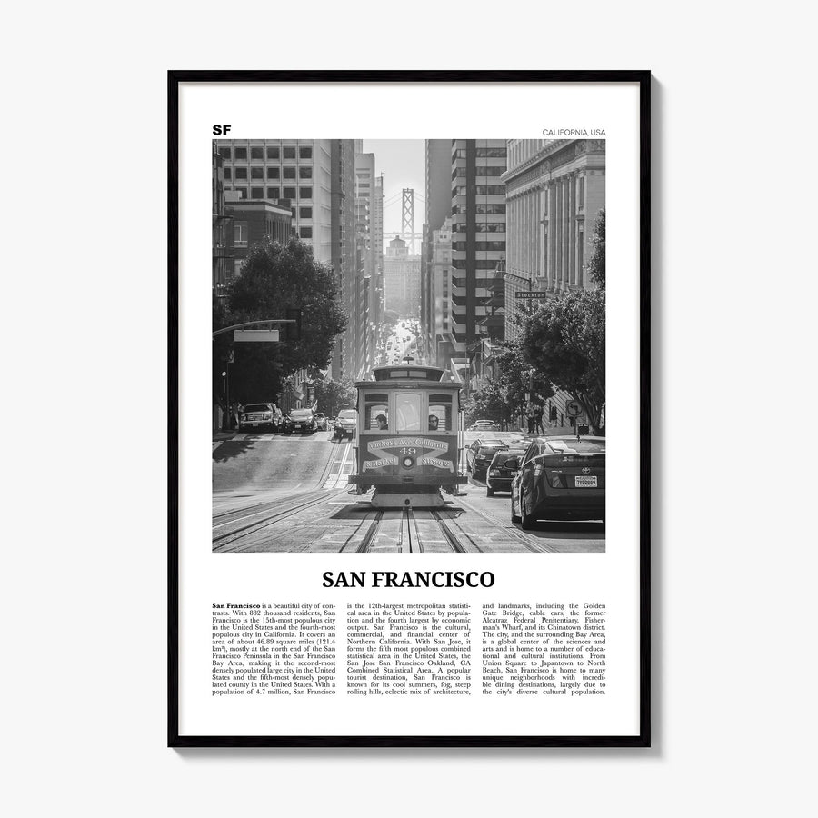 San Francisco Newspaper No 2 Poster, framed poster mockup