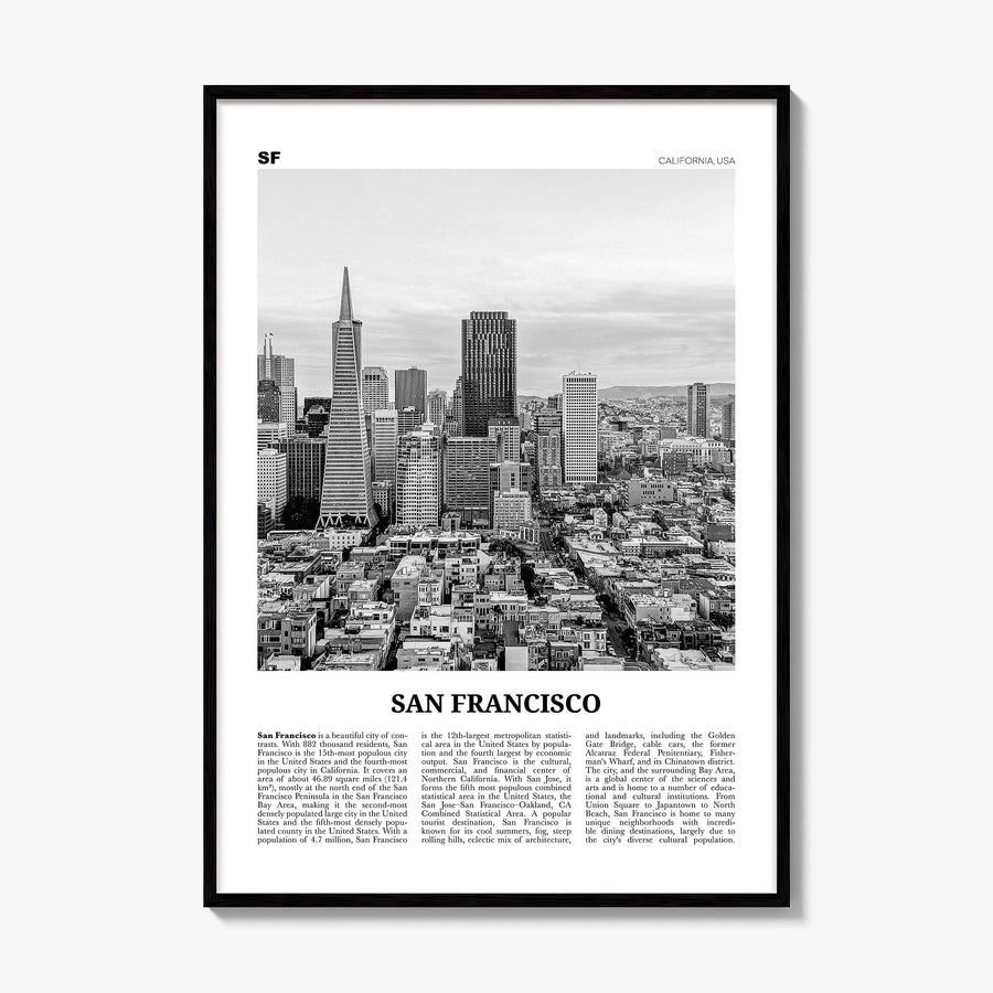 San Francisco Newspaper No 3 Poster, framed poster mockup