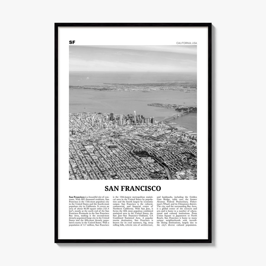 San Francisco Newspaper No 4 Poster, framed poster mockup