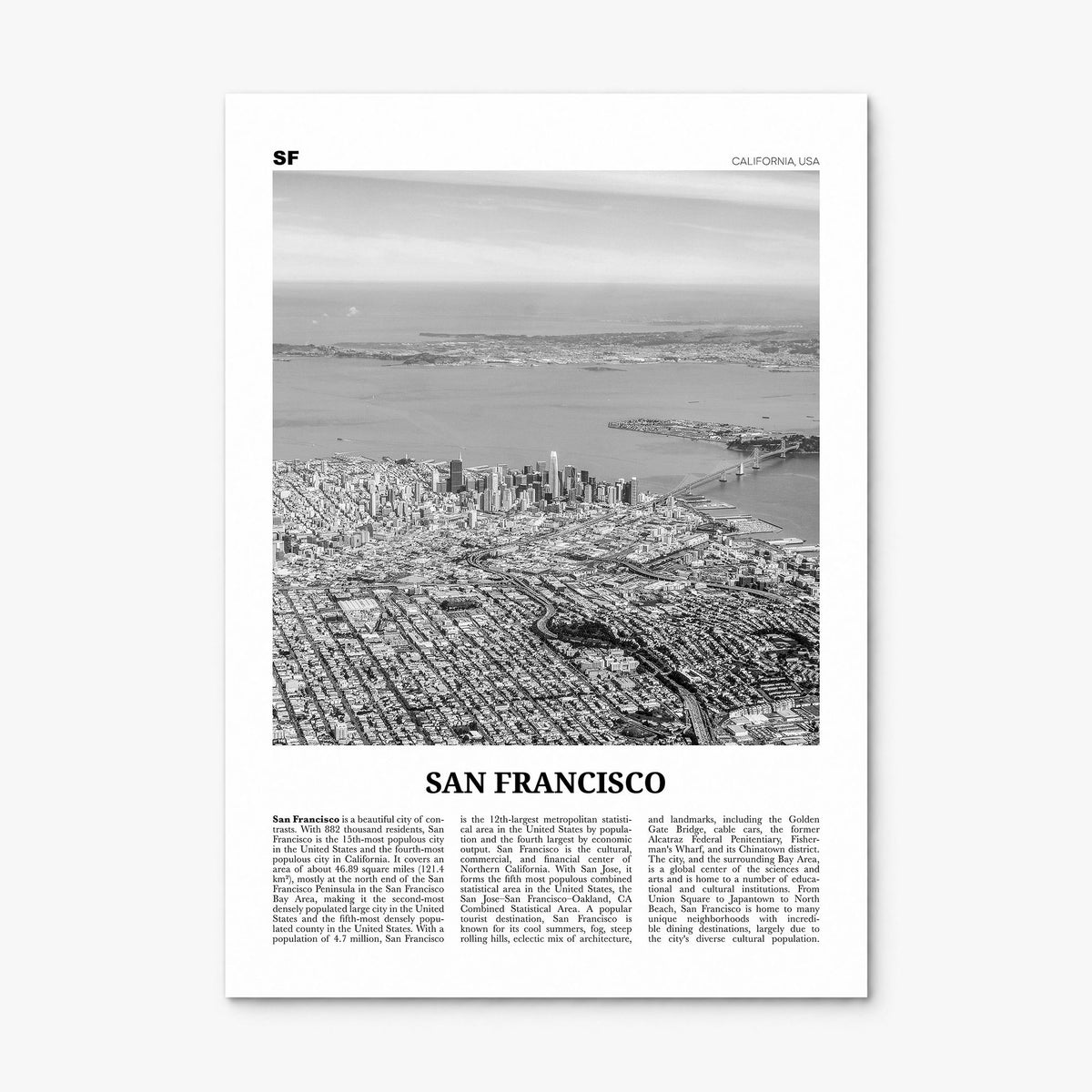 San Francisco Newspaper No 4 Poster, print only (unframed)