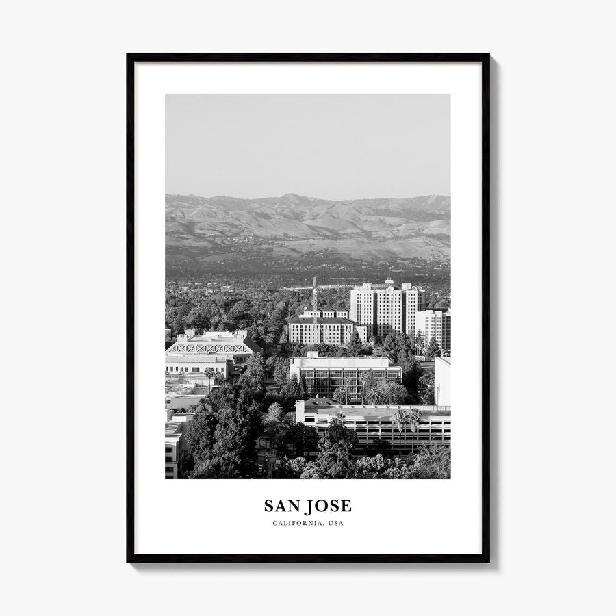San Jose, California Classic No 2 Poster, framed poster mockup