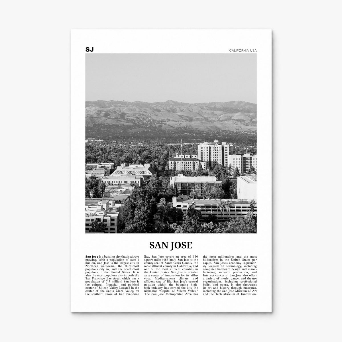 San Jose, California Newspaper No 2 Poster, print only (unframed)
