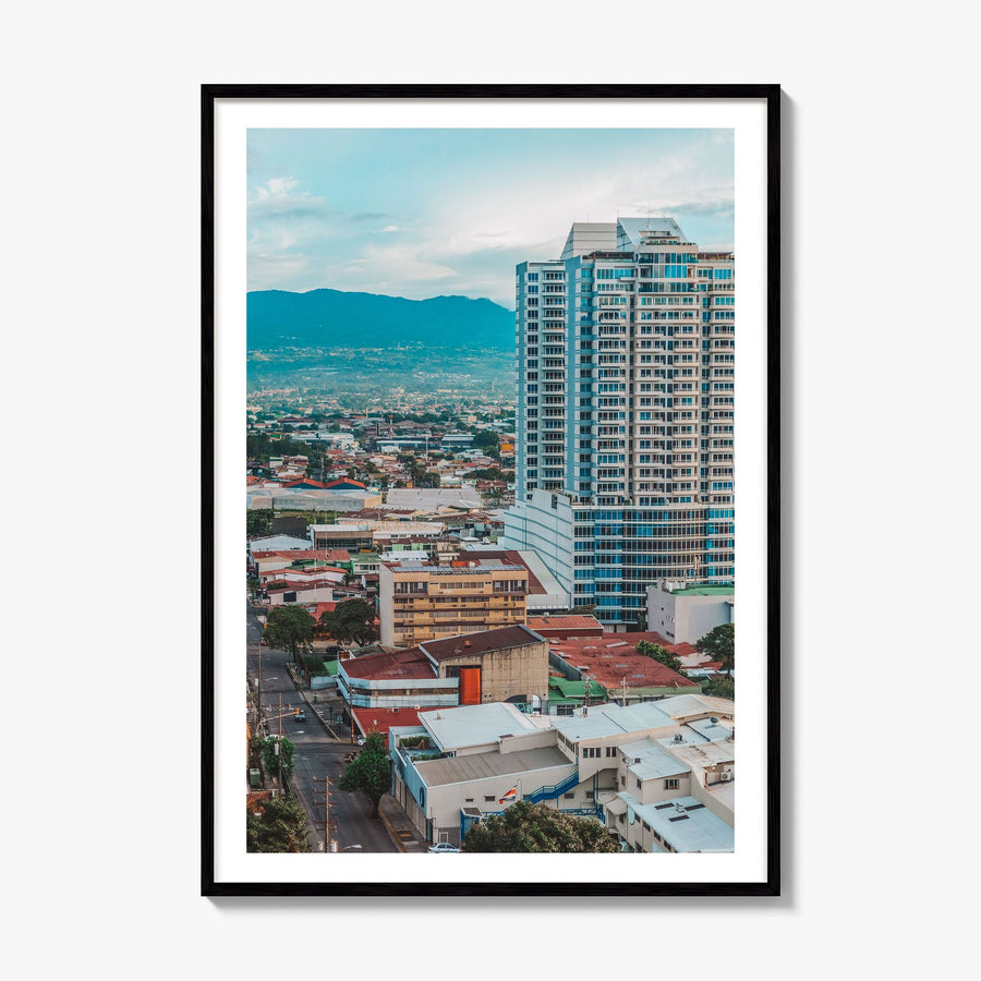 San José, Costa Rica Photo Poster, framed poster mockup, white border