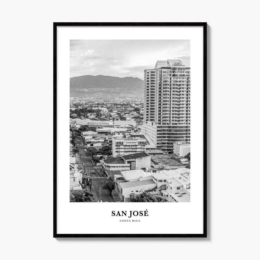 San José, Costa Rica Classic Poster, framed poster mockup
