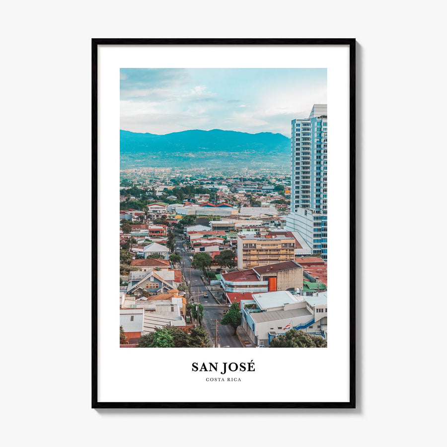 San José, Costa Rica Classic Poster, framed poster mockup