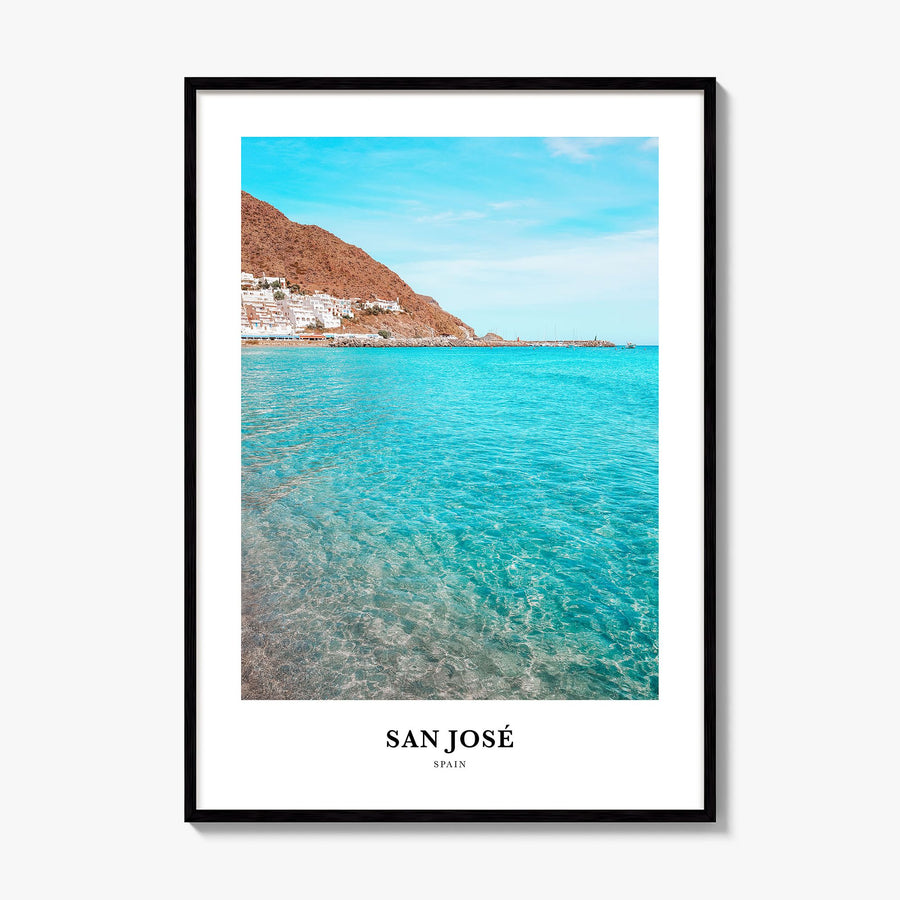 San José, Spain Classic Poster, framed poster mockup