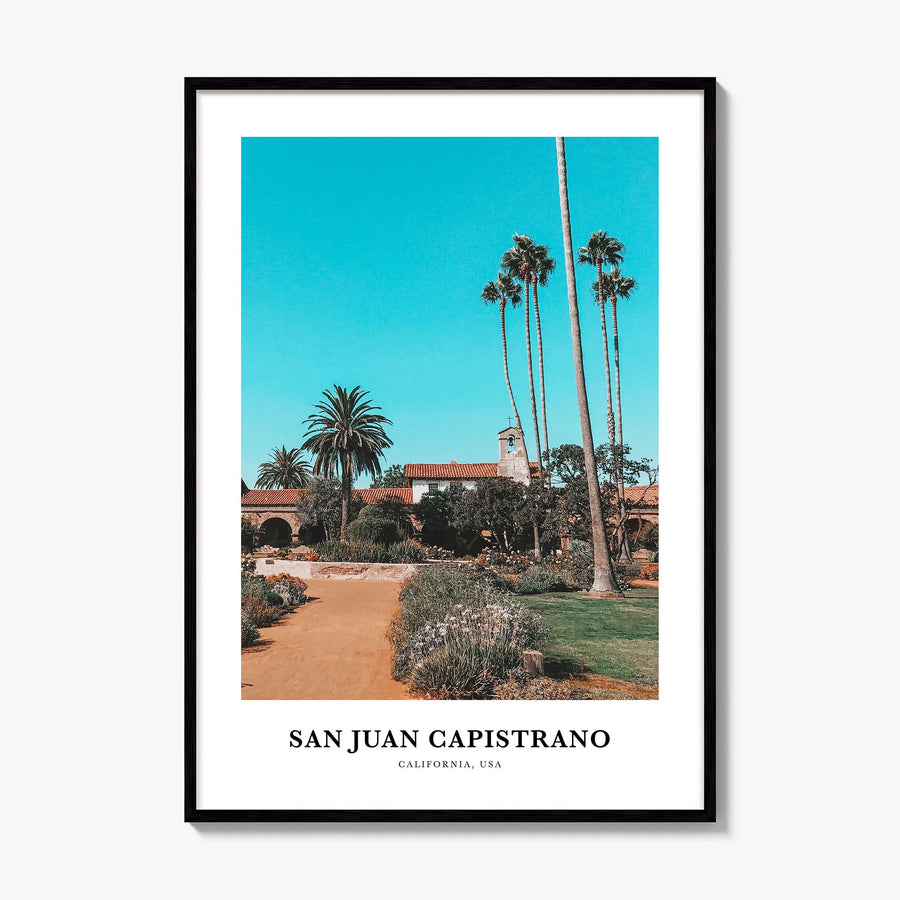 San Juan Capistrano Classic Poster, framed poster mockup