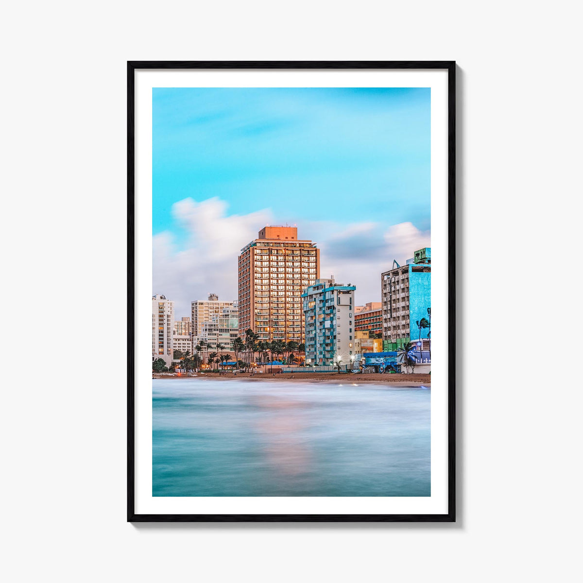 San Juan no. 1 colorful photo poster of Puerto Rico – vertical wall art, unframed print shown in interior mockup