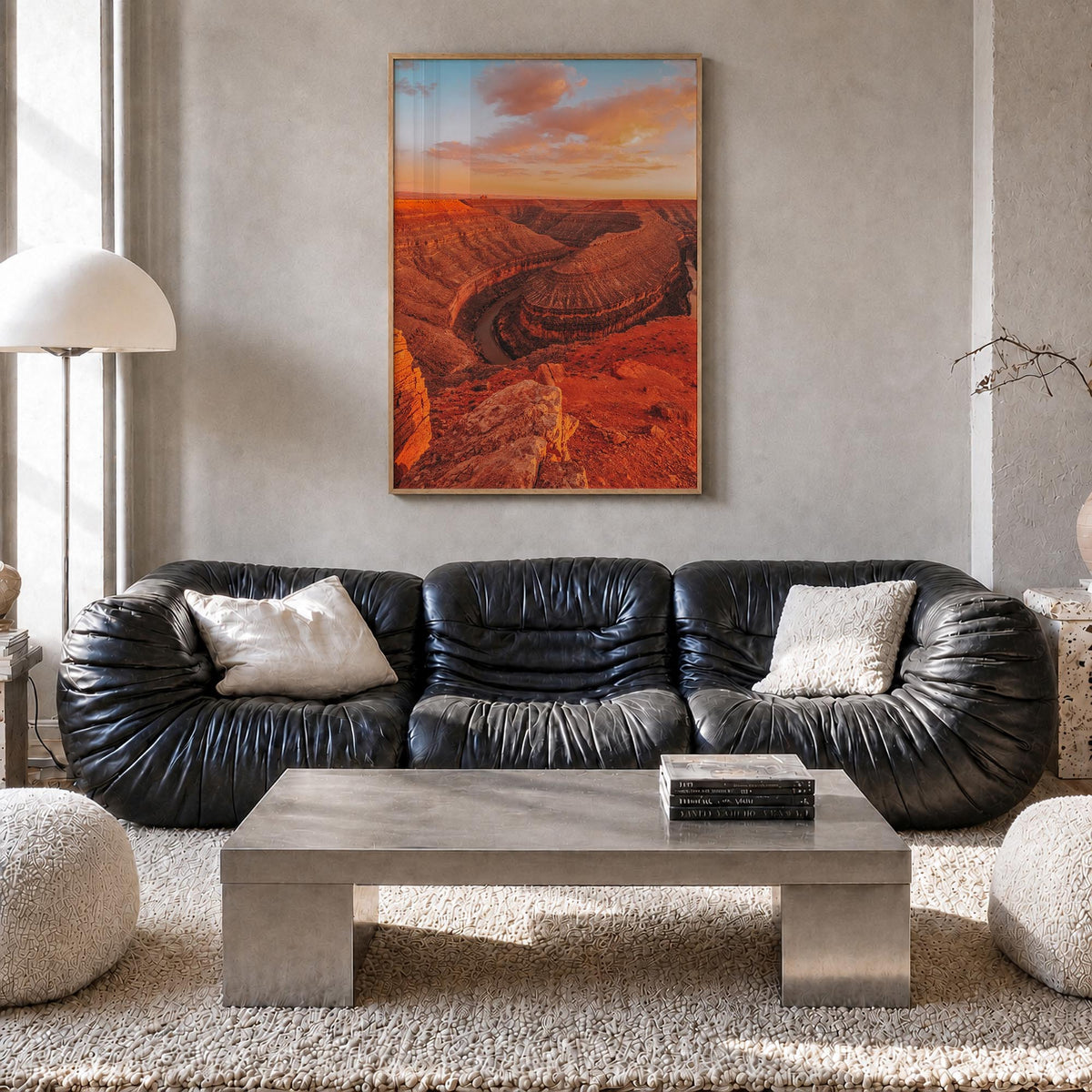 San Juan no. 3 colorful photo poster of Puerto Rico – vertical wall art in natural wood frame, hanging on wall