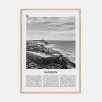 San Juan Poster Natural Wood / 8x12 in Nbourhood Travel B&W Poster