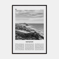 San Juan Poster Black Wood / 8x12 in Nbourhood Travel B&W Poster