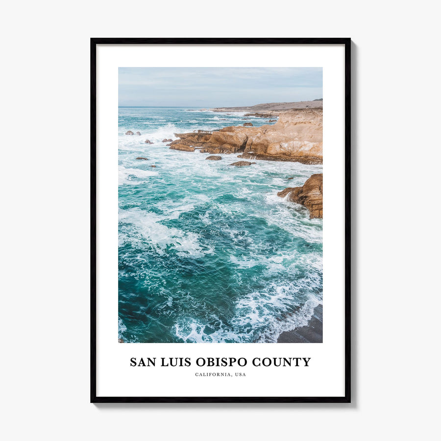 San Luis Obispo County Classic Poster, framed poster mockup