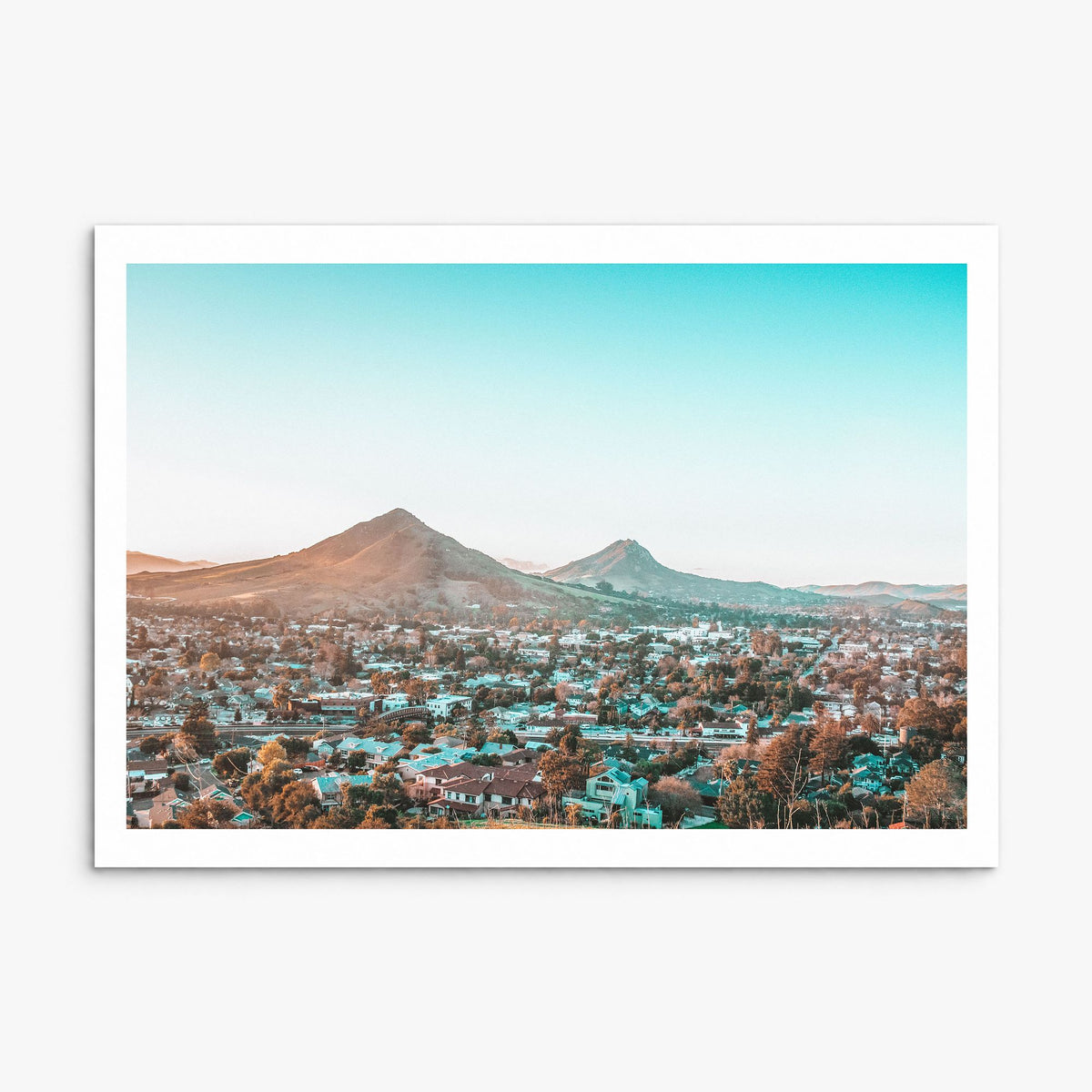 San Luis Obispo Photo Poster, print only (unframed), white border